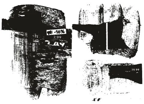 Ripped &amp; Torn Paper Background Mix Grunge Punk Style High Detail Abstract Vector Stock Illustration