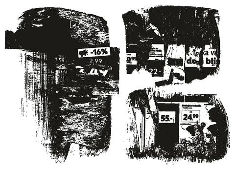 Ripped &amp; Torn Paper Background Mix Grunge Punk Style High Detail Abstract Vector Stock Illustration
