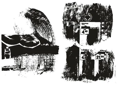 Ripped &amp; Torn Paper Background Mix Grunge Punk Style High Detail Abstract Vector Stockillustratie