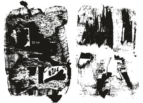 Ripped &amp; Torn Paper Background Mix Grunge Punk Style High Detail Abstract Vector Stock Illustration