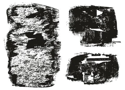 Ripped &amp; Torn Paper Background Mix Grunge Punk Style High Detail Abstract Vector Stock Illustration