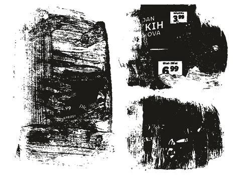 Ripped &amp; Torn Paper Background Mix Grunge Punk Style High Detail Abstract Vector Stock Illustration