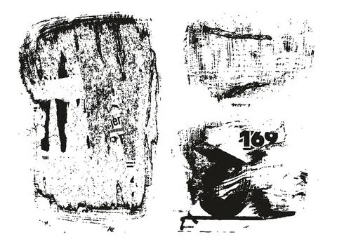 Ripped &amp; Torn Paper Background Mix Grunge Punk Style High Detail Abstract Vector Stock Illustration