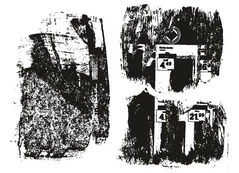 Ripped &amp; Torn Paper Background Mix Grunge Punk Style High Detail Abstract Vector Stock Illustration