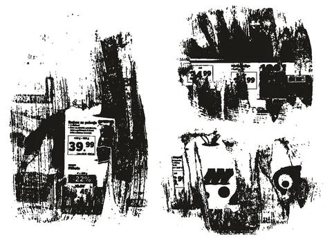 Ripped &amp; Torn Paper Background Mix Grunge Punk Style High Detail Abstract Vector Stock Illustration