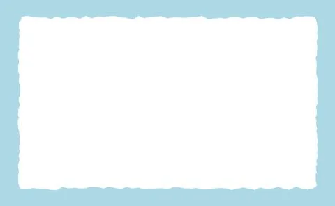 Ripped torn paper frame rough edge blank rectangular sheet mockup Stock Illustration