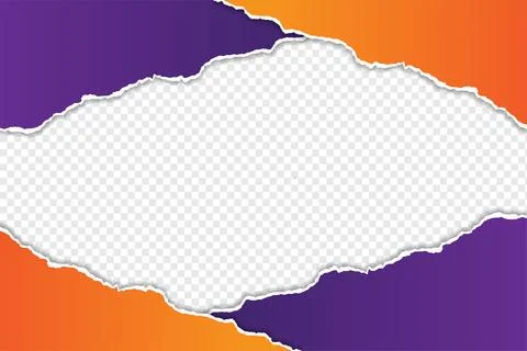 Ripped torn ripped paper sheets corners on transparent background vector Illustrazione stock