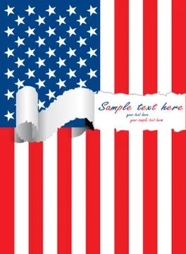 Ripped usa flag Stock Illustration