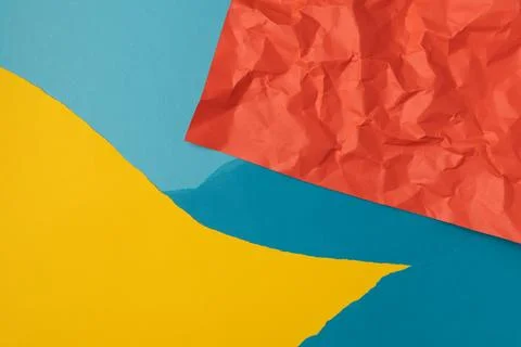 Ripped yellow paper background, creative design Stock Photos