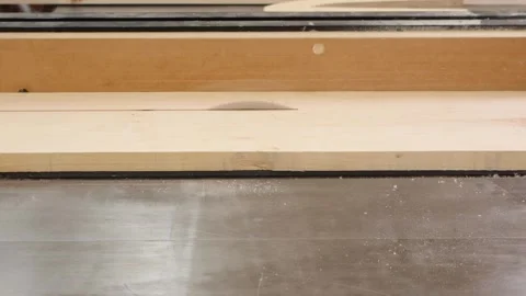 Ripping lumber on a table saw Stock Footage 335961068
