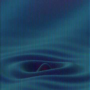 Ripple on 3D digital surface: digital data analytics or big data concept Stock Illustration