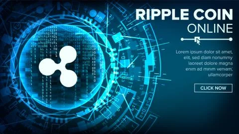 Ripple Abstract Technology Background Vector. Binary Code. Fintech Blockchain イラスト素材