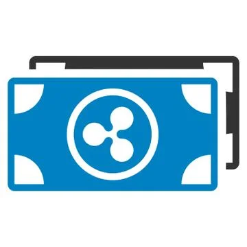 Ripple Banknotes Flat Icon Stock Illustration