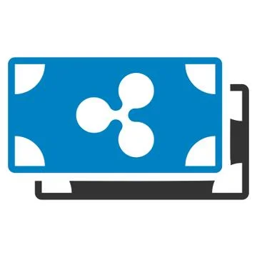 Ripple Banknotes Flat Icon Stock Illustration