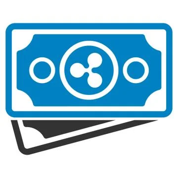 Ripple Banknotes Flat Icon Stock Illustration