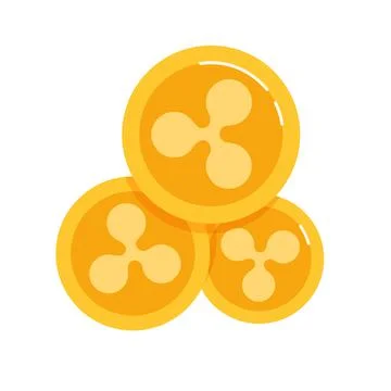 Ripple. Blockchain technologies, altcoins, digital money market, coins of Stock Illustration