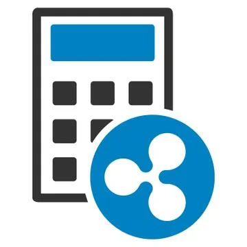 Ripple Calculator Flat Icon Illustrazione stock