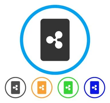 Ripple Card Rounded Icon Illustrazione stock