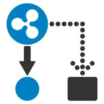 Ripple Cashflow Flat Icon Stockillustratie