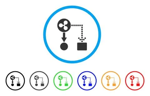 Ripple Cashflow Rounded Icon Stockillustratie