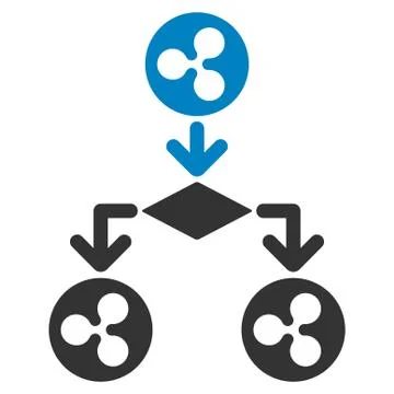 Ripple Cashflow Structure Flat Icon イラスト素材