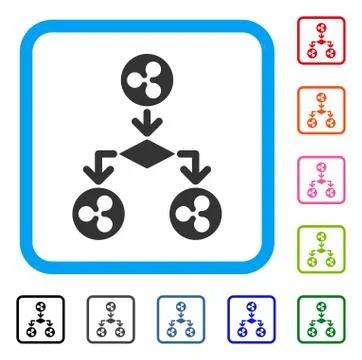 Ripple Cashflow Structure Framed Icon イラスト素材