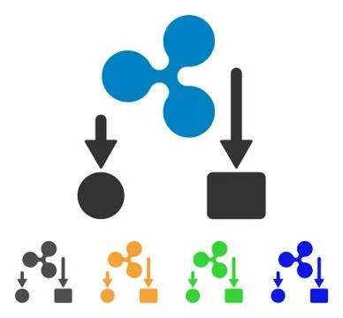 Ripple Cashflow Vector Icon 스톡 일러스트