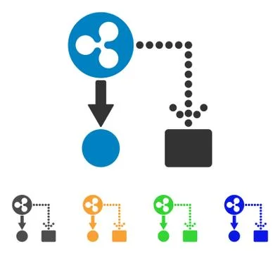 Ripple Cashflow Vector Icon Stockillustratie