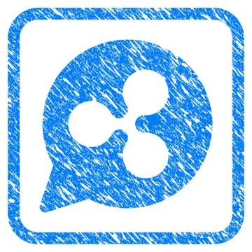 Ripple Cloud Balloon Framed Stamp 스톡 일러스트