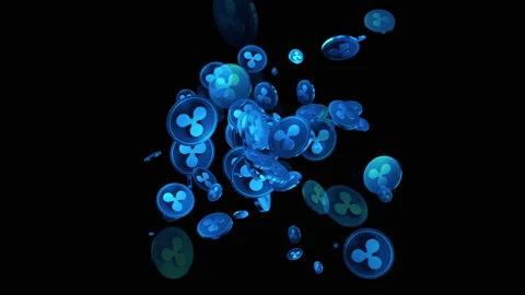 Ripple coin crypto currency loop animation Stock Footage 160587351
