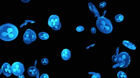 Ripple coin crypto currency loop animation Vidéo 160587499