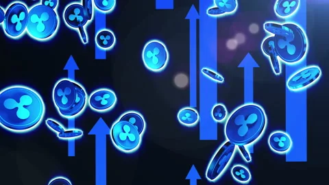Ripple coin crypto currency loop animation Vidéo 160588275