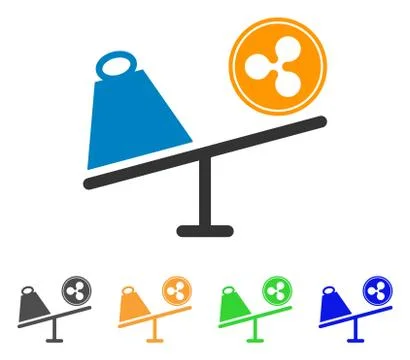 Ripple Coin Trade Swing Vector Icon Stockillustratie
