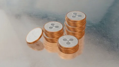 Ripple Cryptocurrency Coin Loop Stock Footage 85419817
