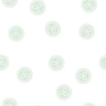 Ripple cryptocurrency glyph seamless pattern Stock Illustration