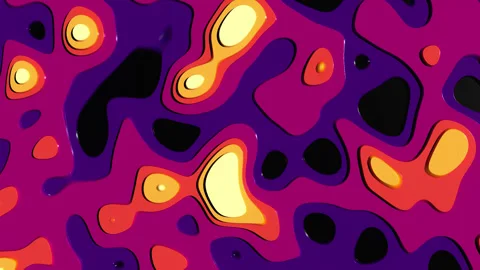 Ripple effect 3D animated abstract background of random fluid transformations Stock Footage 306711696