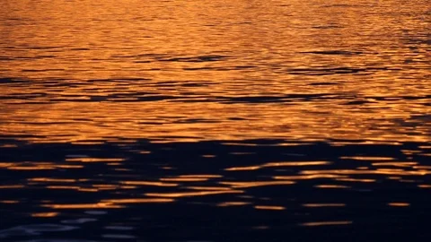 Ripple Effect On Water At Sunset Over The Sea Video stock 99878021