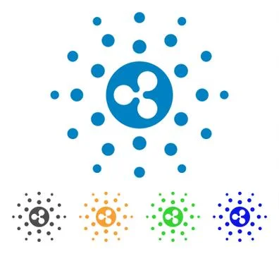 Ripple Emission Rays Vector Icon Illustrazione stock