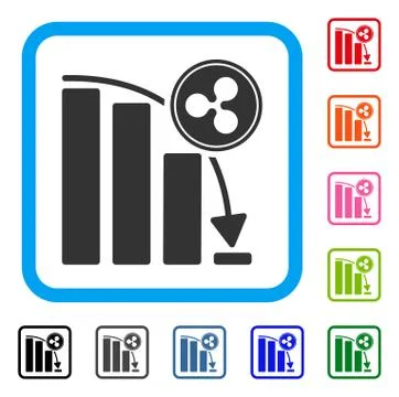 Ripple Epic Fail Chart Framed Icon Stock Illustration