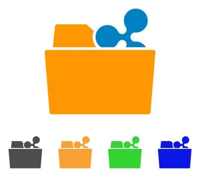 Ripple Folder Vector Icon Stock Illustration