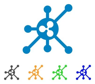 Ripple Full Node Vector Icon Illustrazione stock