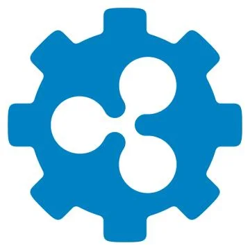 Ripple Gear Flat Icon Stock Illustration