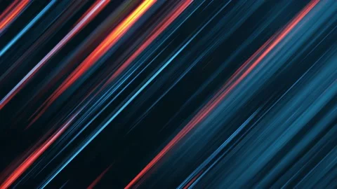 Ripple of glowing neon lines. Abstract animation with colorful speed of light Stock Footage 168365036