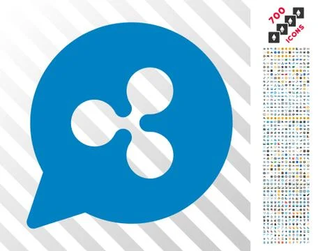 Ripple Hint Cloud Flat Icon with Bonus Illustrazione stock