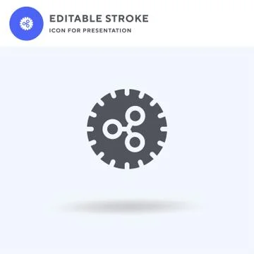 Ripple icon vector, filled flat sign, solid pictogram isolated on white, logo 스톡 일러스트