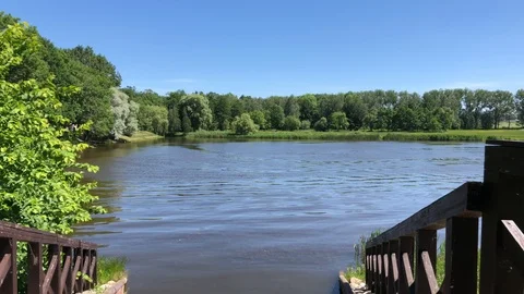 Ripple on the lake water Stock Footage 90284432