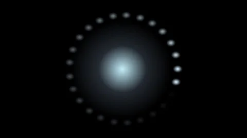 A ripple of light in the center of the screen, with glowing lights around it Stock Footage 267378971