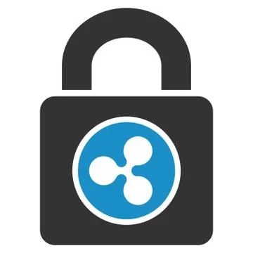 Ripple Lock Flat Icon Stock Illustration