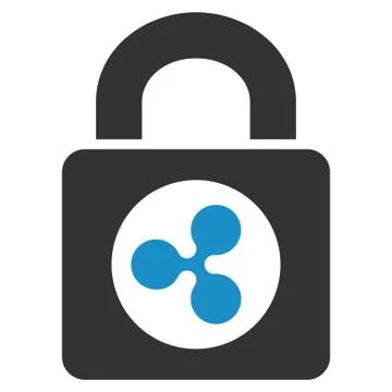 Ripple Lock Flat Icon Stock Illustration