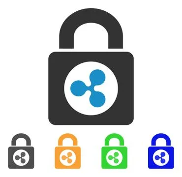 Ripple Lock Vector Icon 스톡 일러스트